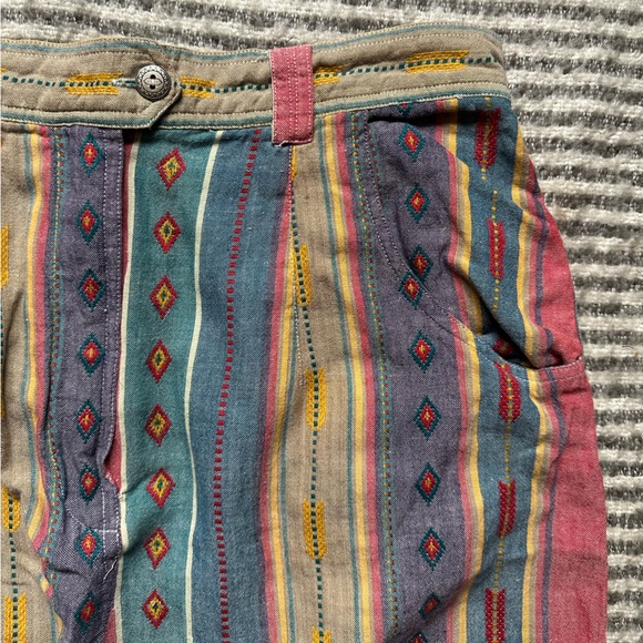 Vintage Multicolor Striped Western Skirt - Picture 3 of 4